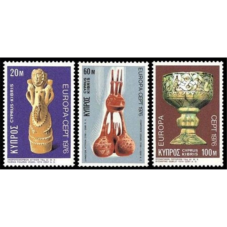 CYPRUS 1976 Europe 3v MNH**