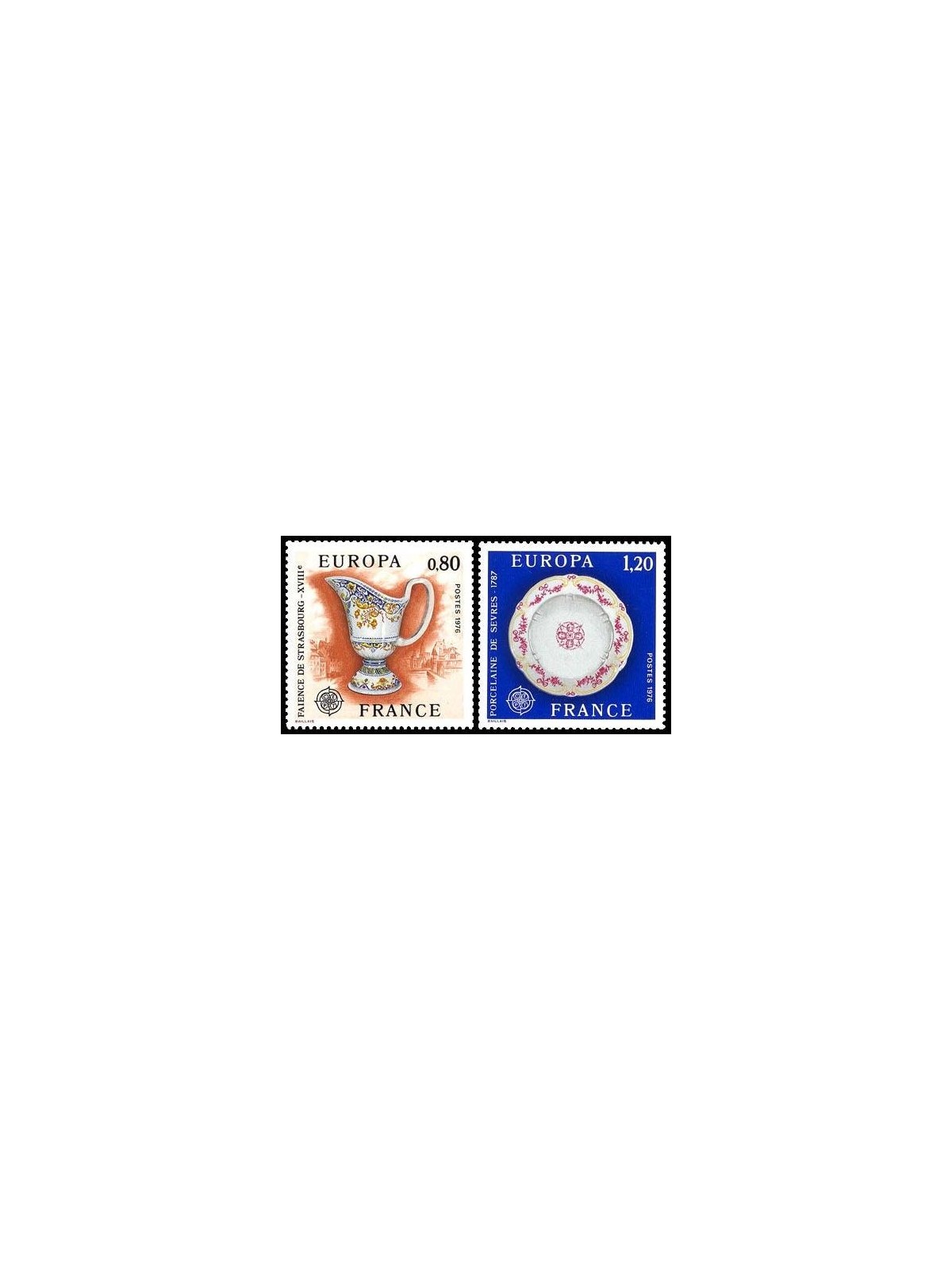 FRANCE 1976 Europe 2v MNH**