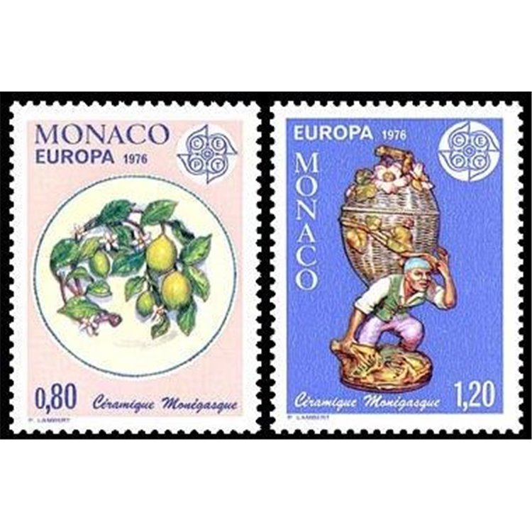 MONACO 1976 Europa 2v MNH**