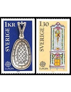 SWEDEN 1976 Europe 2v MNH**