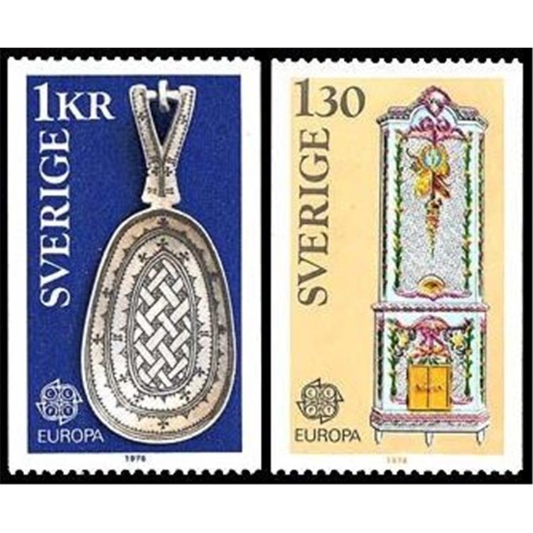SWEDEN 1976 Europe 2v MNH**