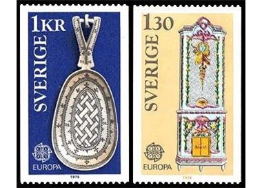 SVEZIA 1976 Europa 2v MNH**