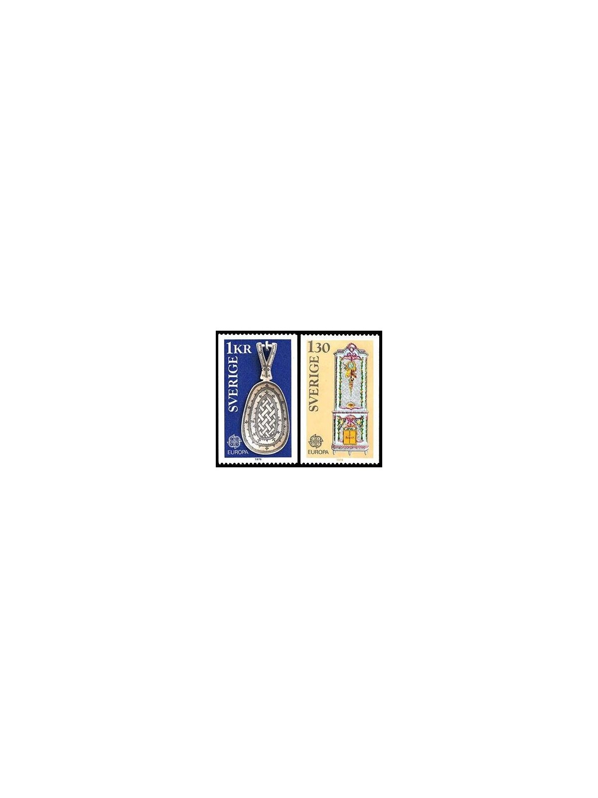 SWEDEN 1976 Europe 2v MNH**