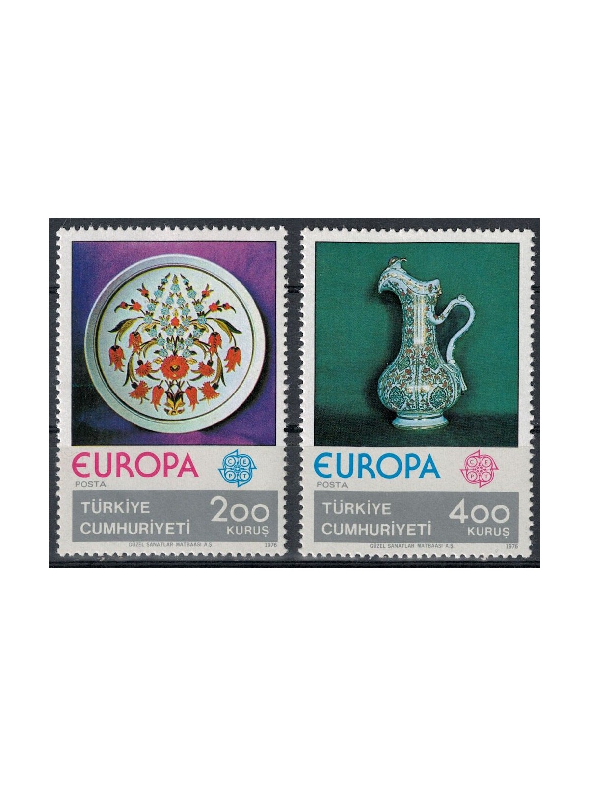 TURCHIA 1976 Europa 2v MNH**