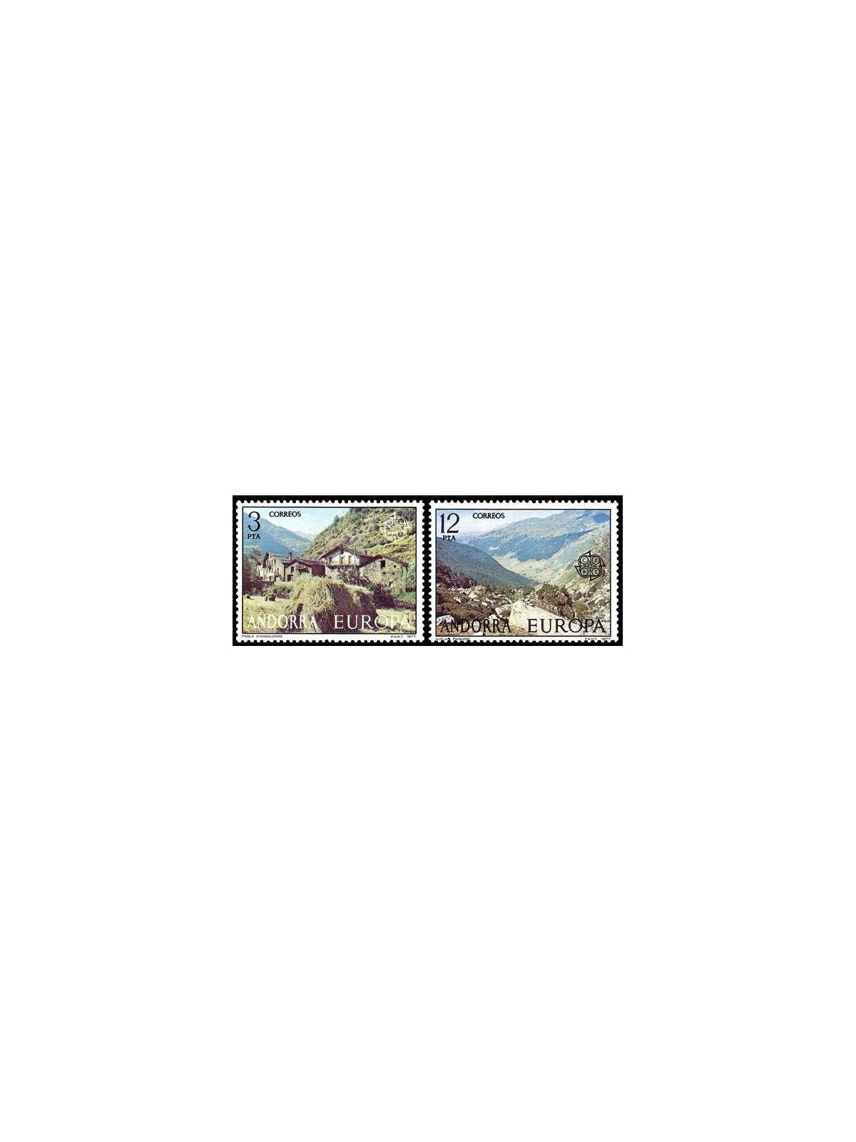 ANDORRA SPAGNOLA 1977 Europa 2v MNH**