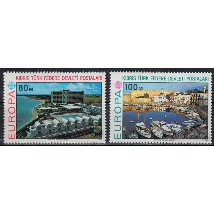 TURKISH CYPRUS 1977 Europe 2v MNH**
