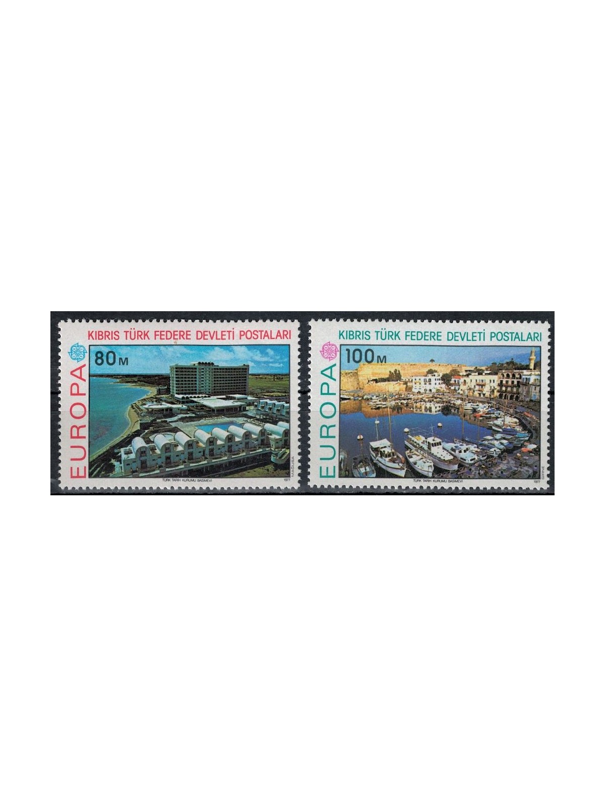 CIPRO TURCA 1977 Europa 2v MNH**