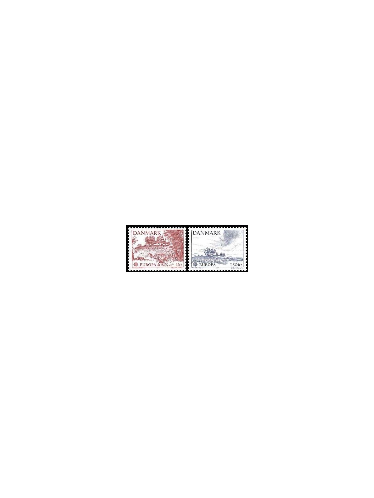 DANIMARCA 1977 Europa 2v MNH**