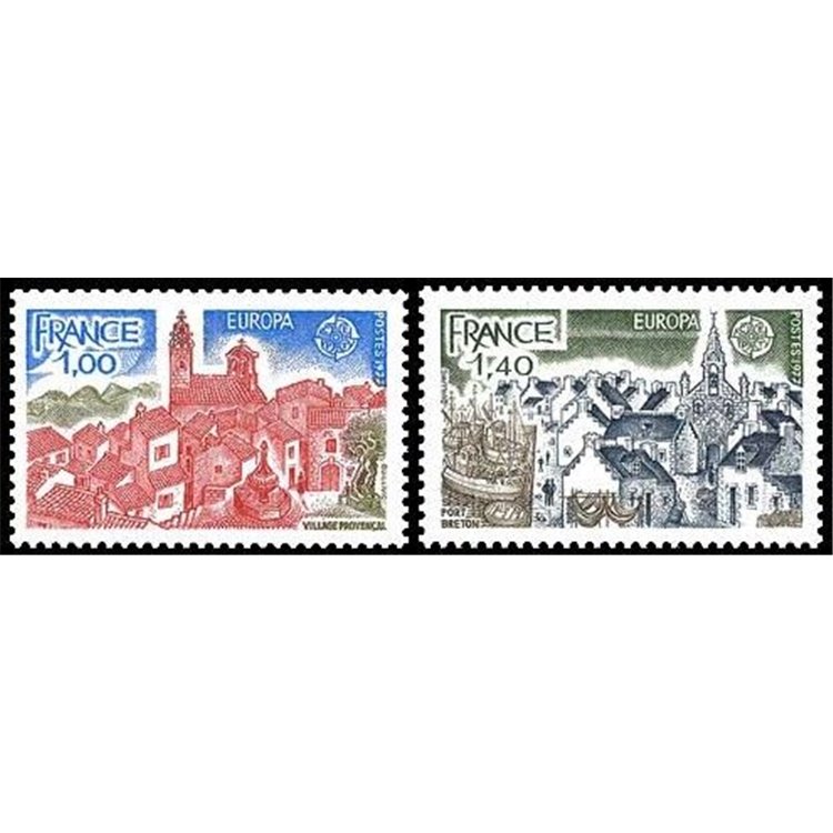 FRANCE 1977 Europe 2v MNH**