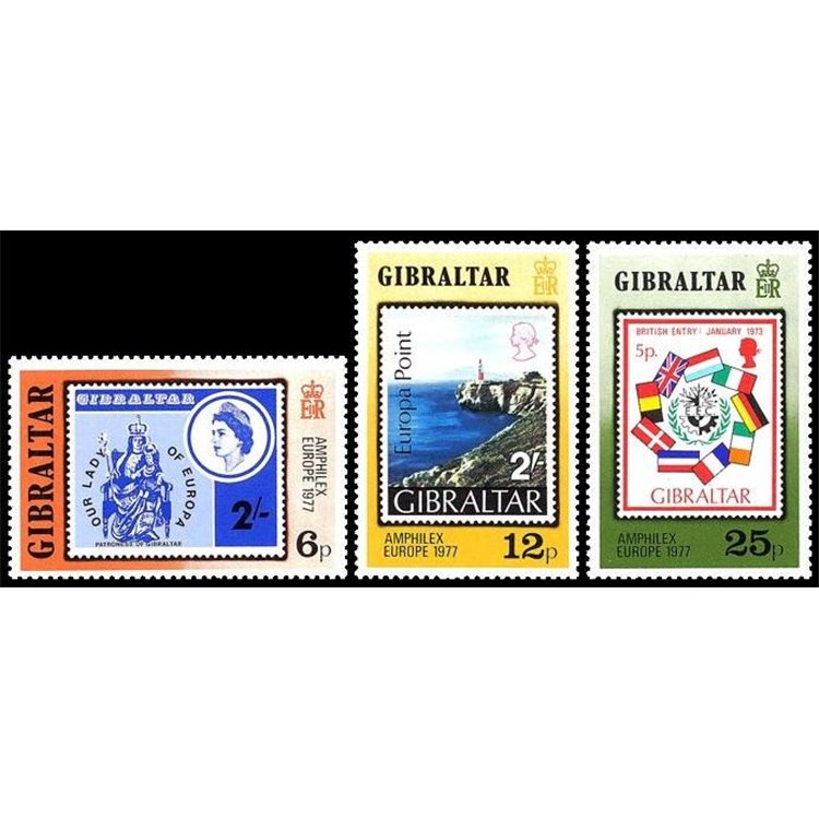 GIBRALTAR 1977 Europe 3v MNH**