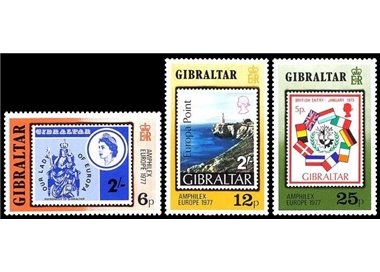 GIBRALTAR 1977 Europe 3v MNH**