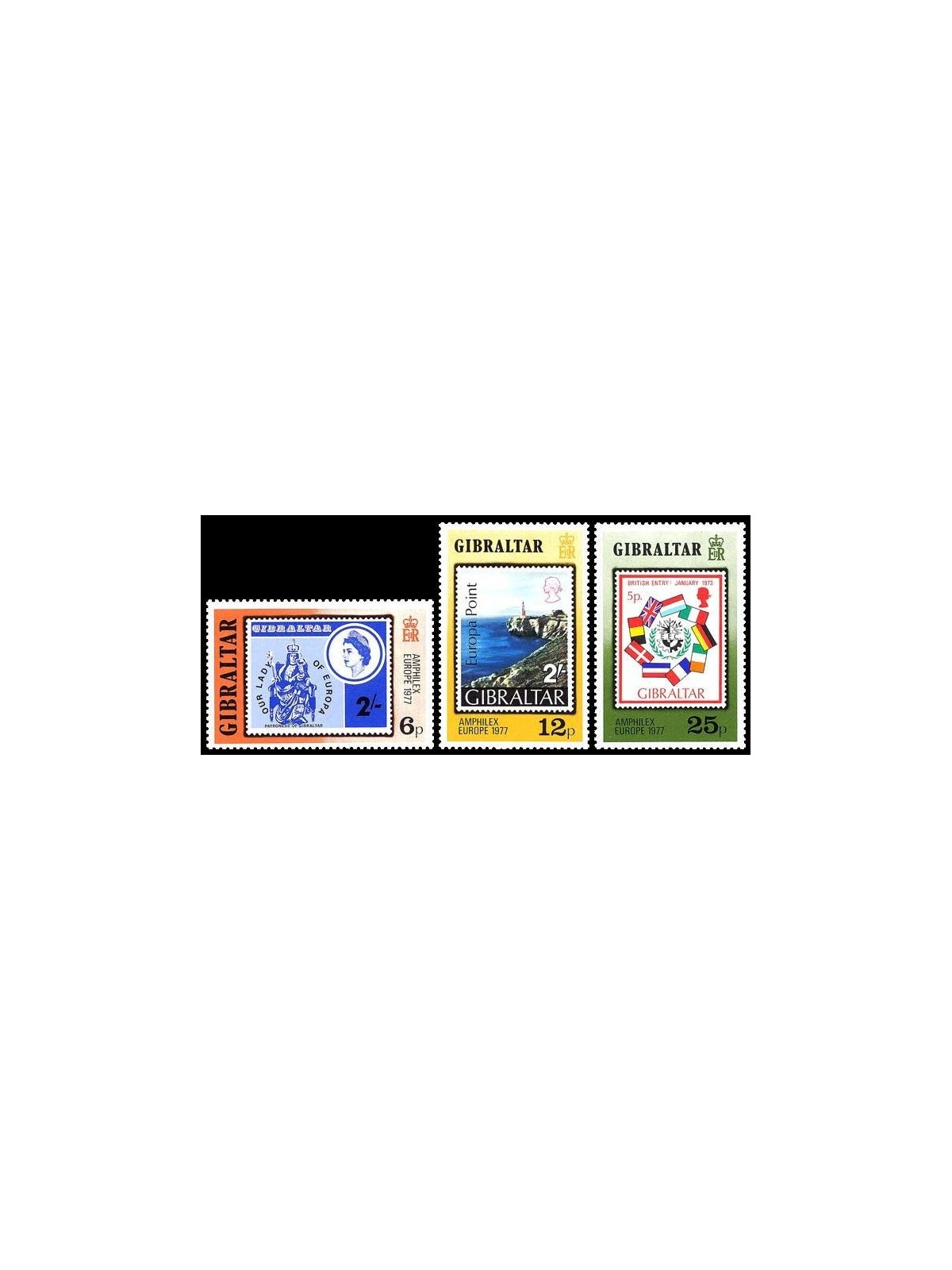 GIBRALTAR 1977 Europe 3v MNH**