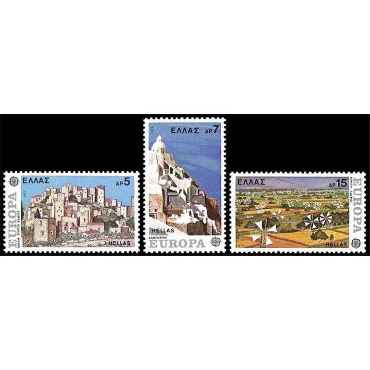 GREECE 1977 Europe 3v MNH**