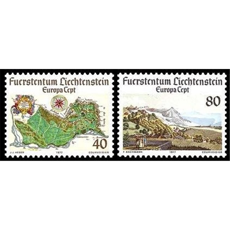 LIECHTENSTEIN 1977 Europa 2v MNH**