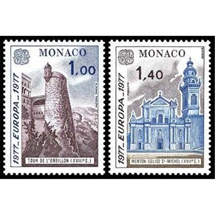 MONACO 1977 Europe 2v MNH**
