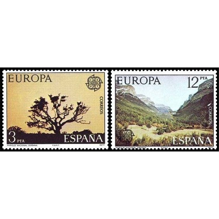 SPAIN 1977 Europe 2v MNH**