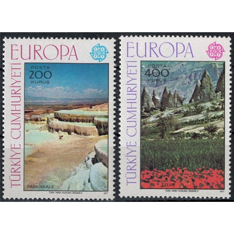 Türkiye 1977 Europe 2v MNH**