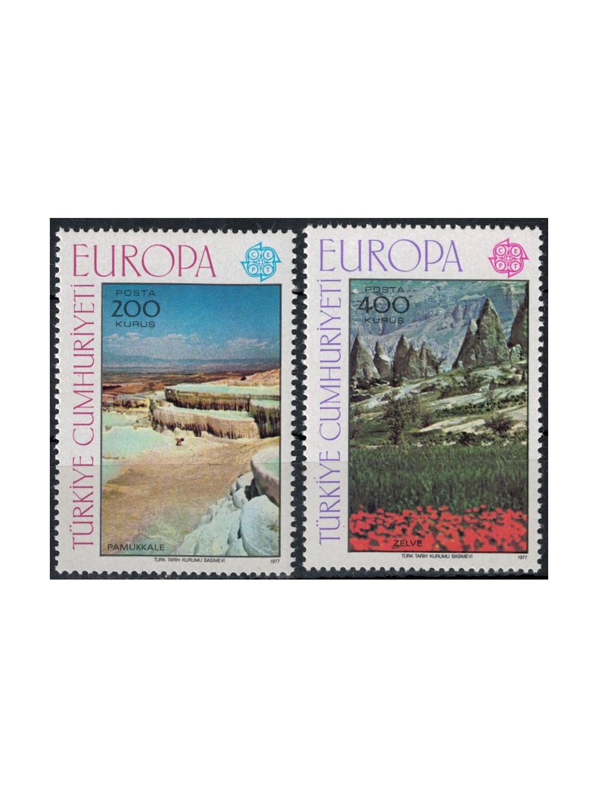 Türkiye 1977 Europe 2v MNH**