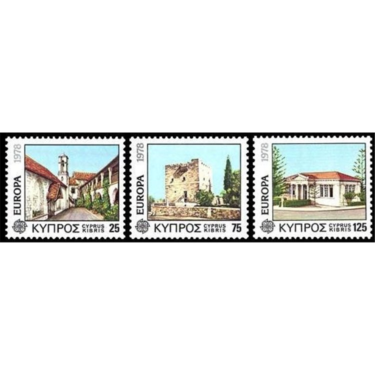 CYPRUS 1978 Europe 3v MNH**