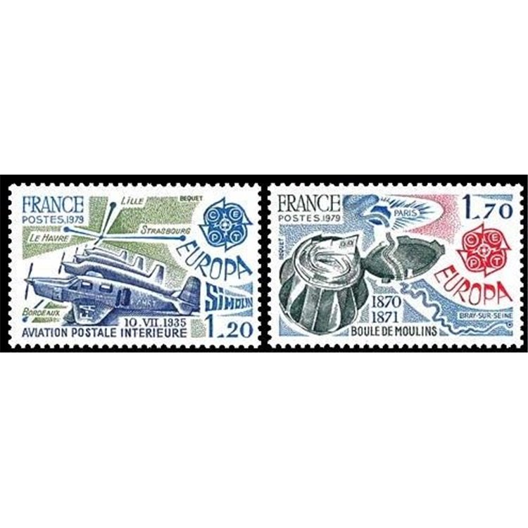 FRANCIA 1979 Europa 2v MNH**