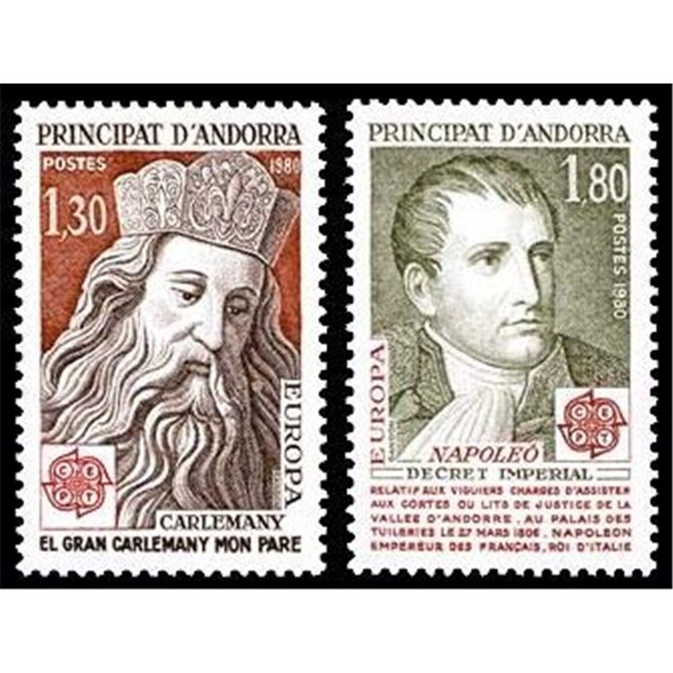 FRENCH ANDORRA 1980 Europe 2v MNH**