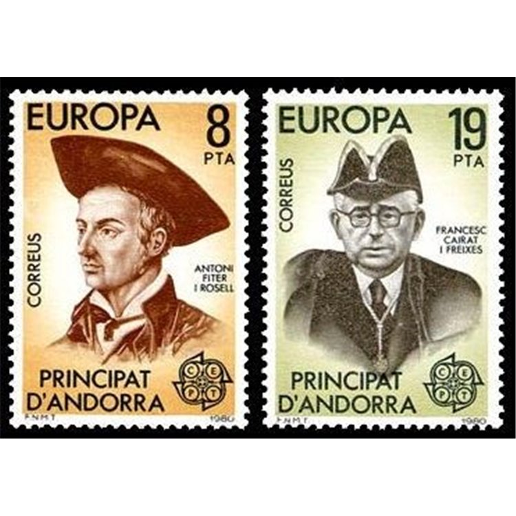 ANDORRA SPANISH 1980 Europe 2v MNH**