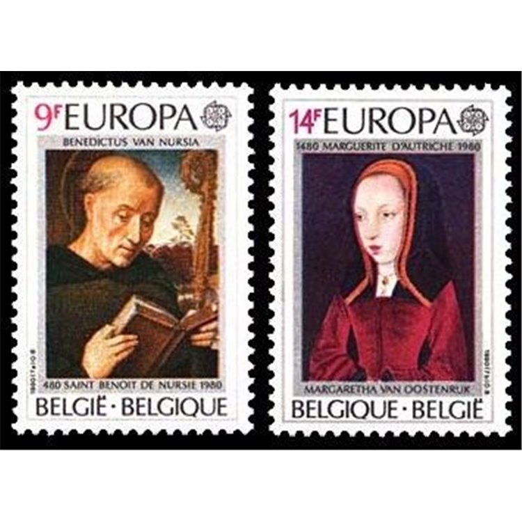 BELGIO 1980 Europa 2v MNH**
