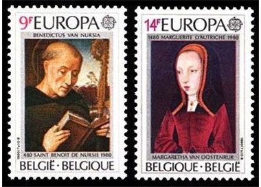 BELGIUM 1980 Europe 2v MNH**