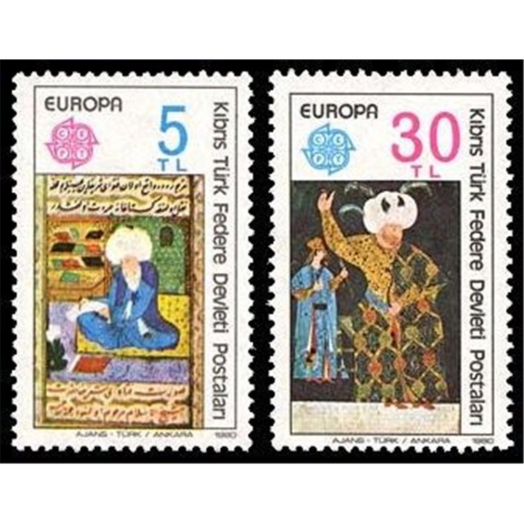 CIPRO TURCA 1980 Europa 2v MNH**