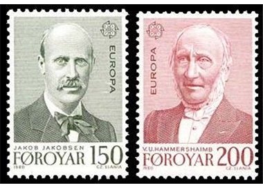 FAROE ISLANDS 1980 Europe 2v MNH**