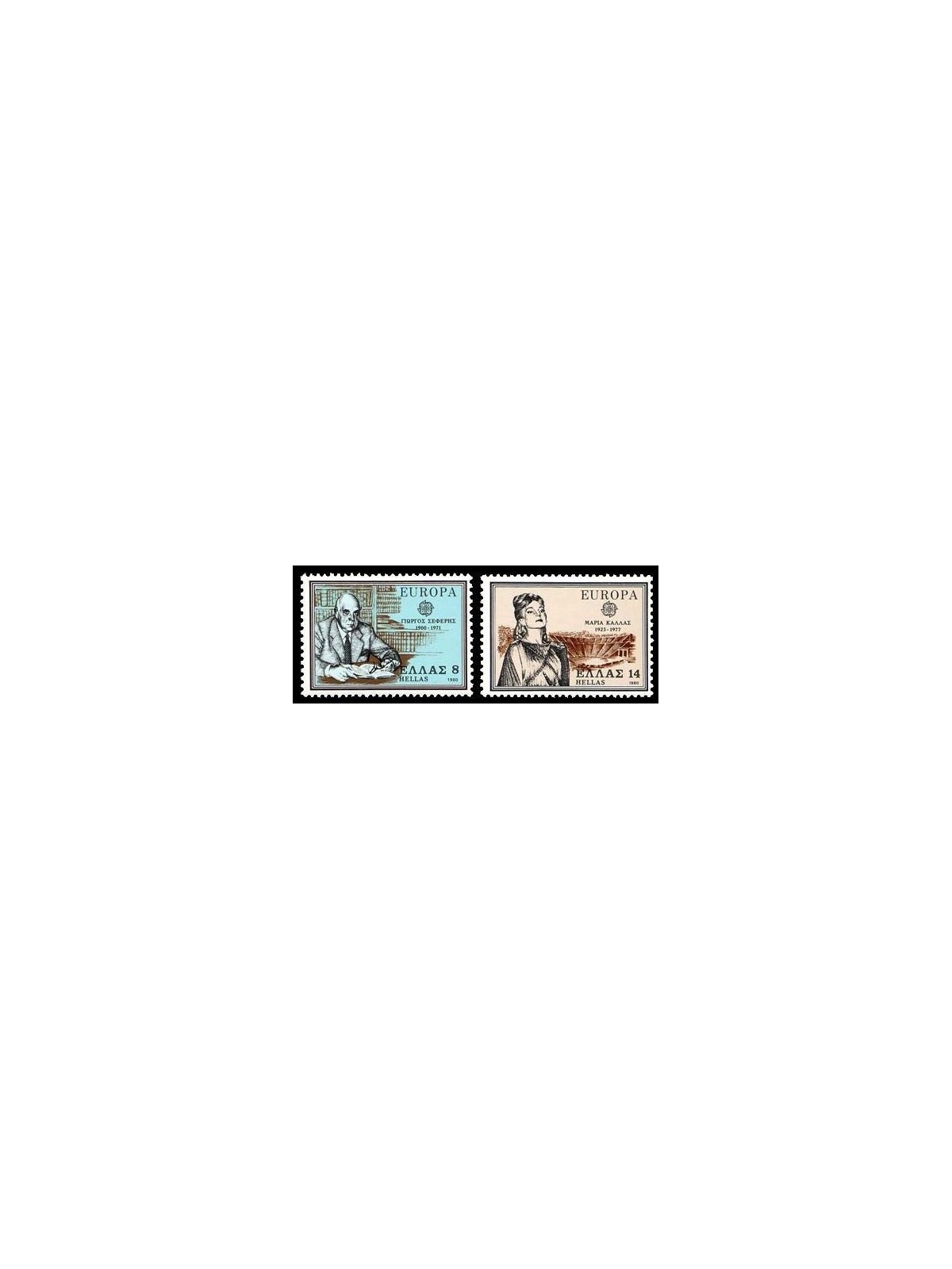 GREECE 1980 Europe 2v MNH**