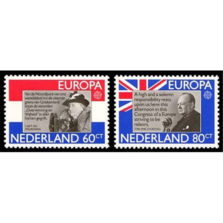 NETHERLANDS 1980 Europe 2v MNH**