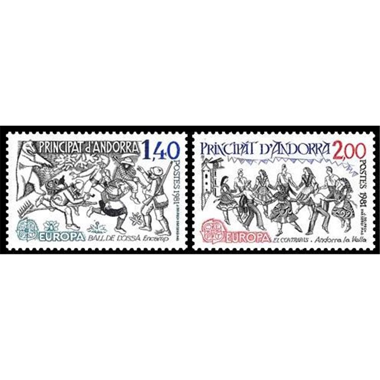 ANDORRA FRANCESE 1981 Europa 2v MNH**