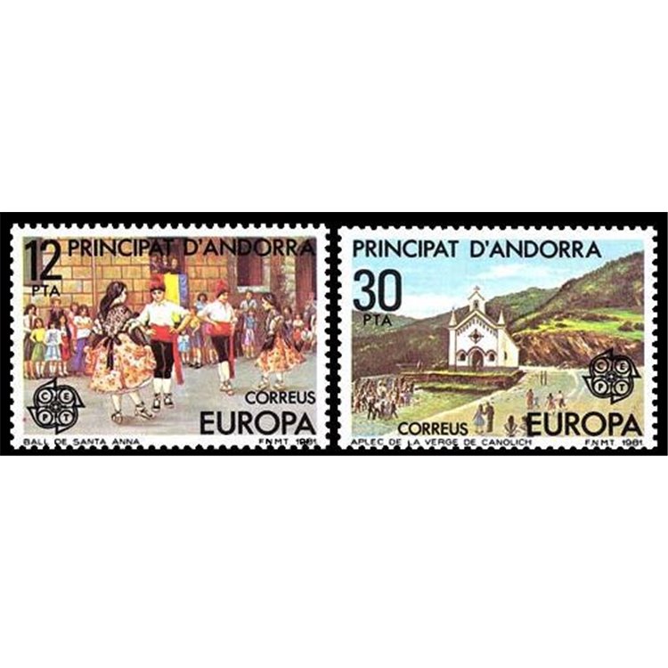ANDORRA SPAGNOLA 1981 Europa 2v MNH**
