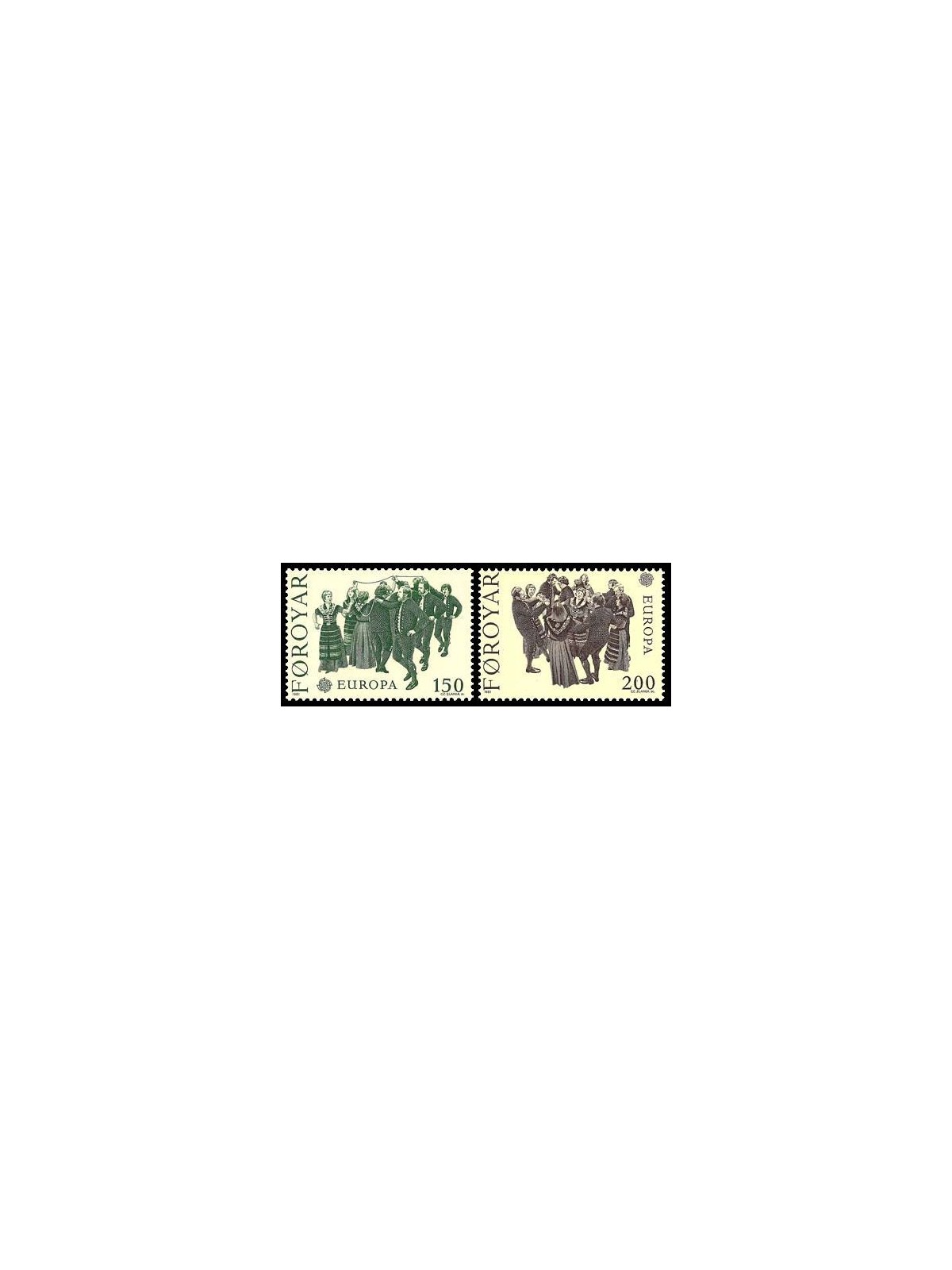 FAROE ISLANDS 1981 Europe 2v MNH**