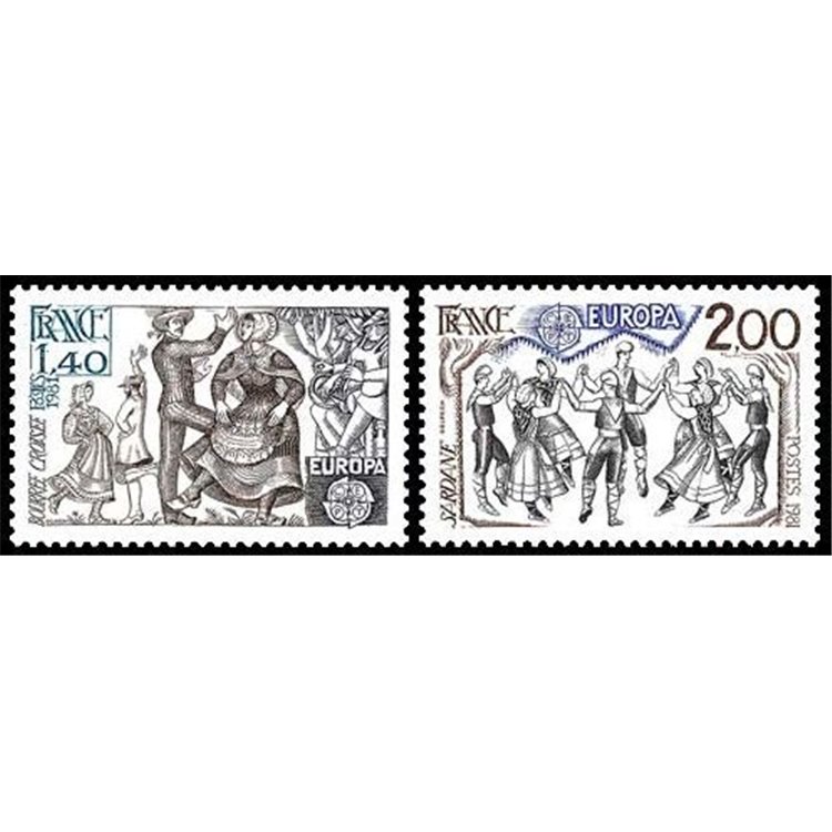 FRANCIA 1981 Europa 2v MNH**