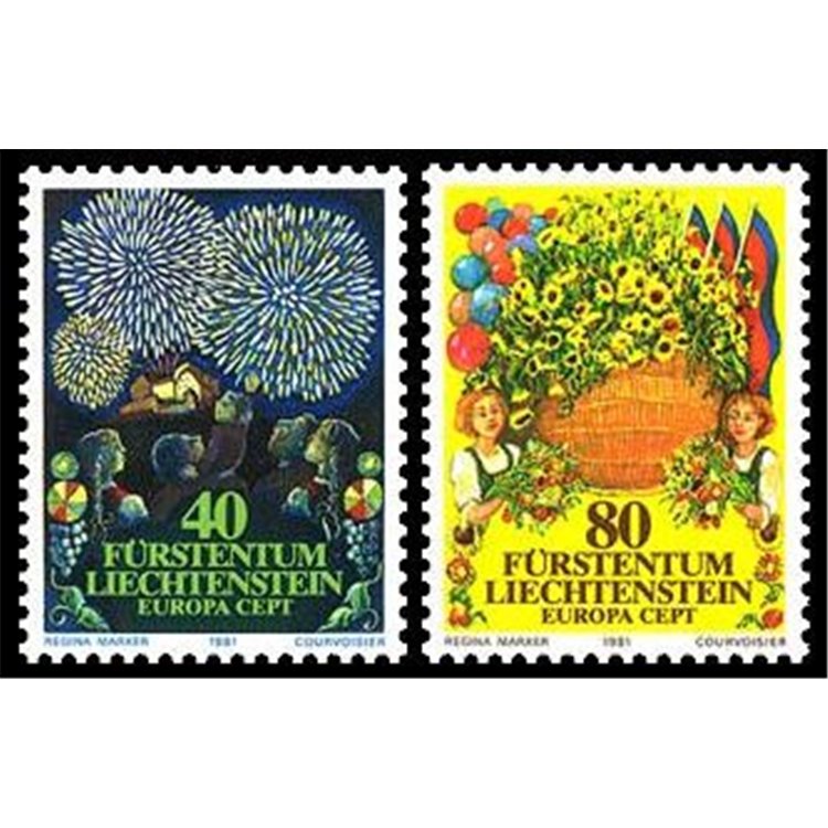 LIECHTENSTEIN 1981 Europa 2v MNH**