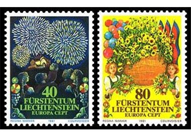 LIECHTENSTEIN 1981 Europe 2v MNH**