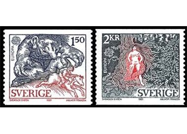 SWEDEN 1981 Europe 2v MNH**