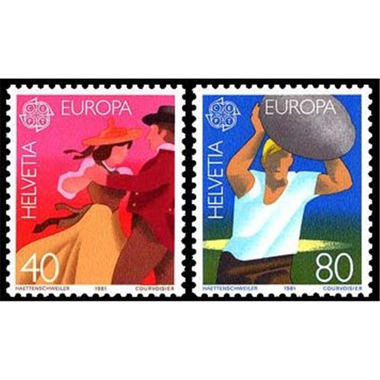 SWITZERLAND 1981 Europe 2v MNH**