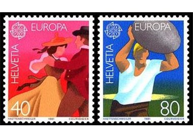 SVIZZERA 1981 Europa 2v MNH**