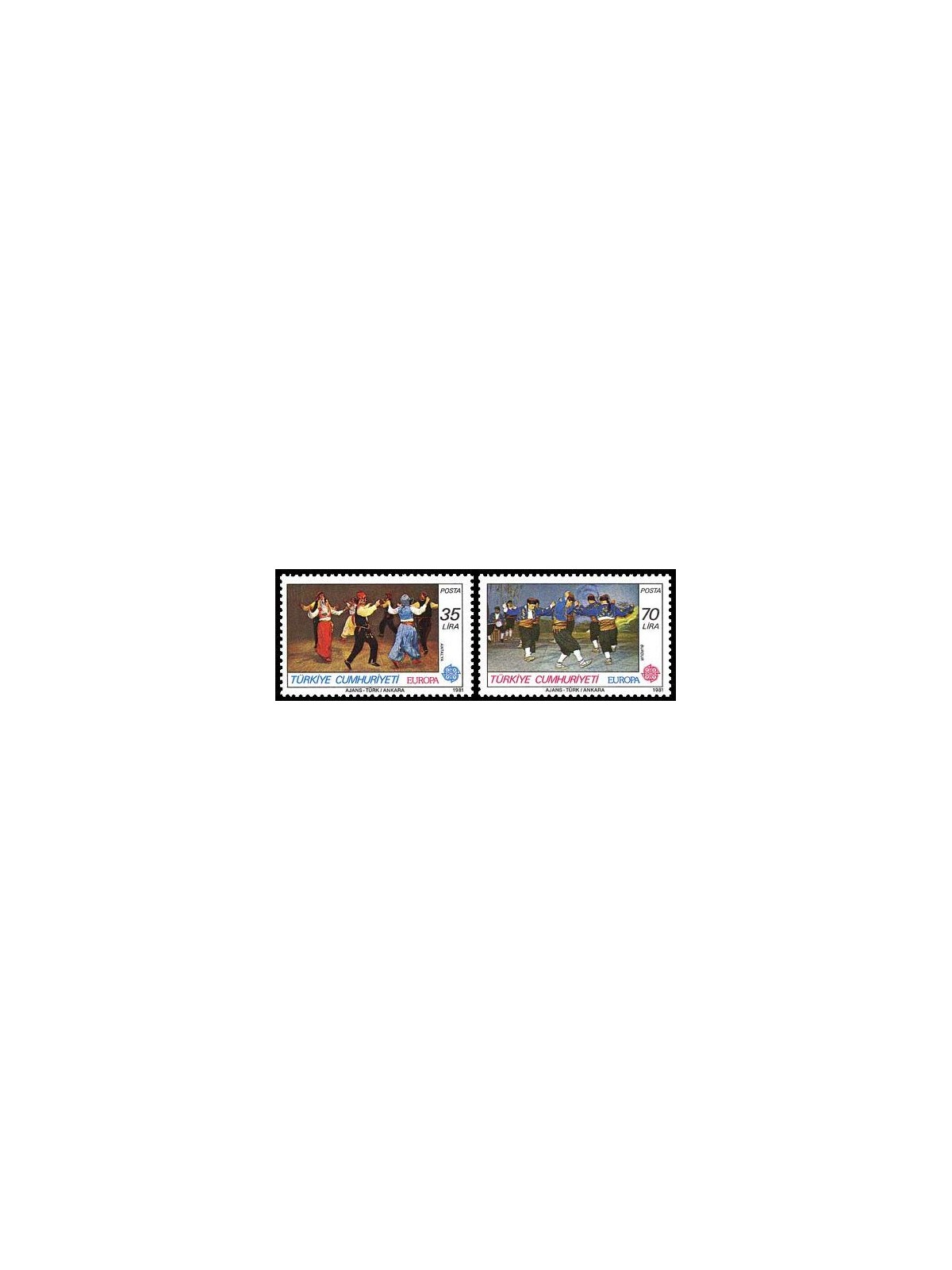 Türkiye 1981 Europe 2v MNH**
