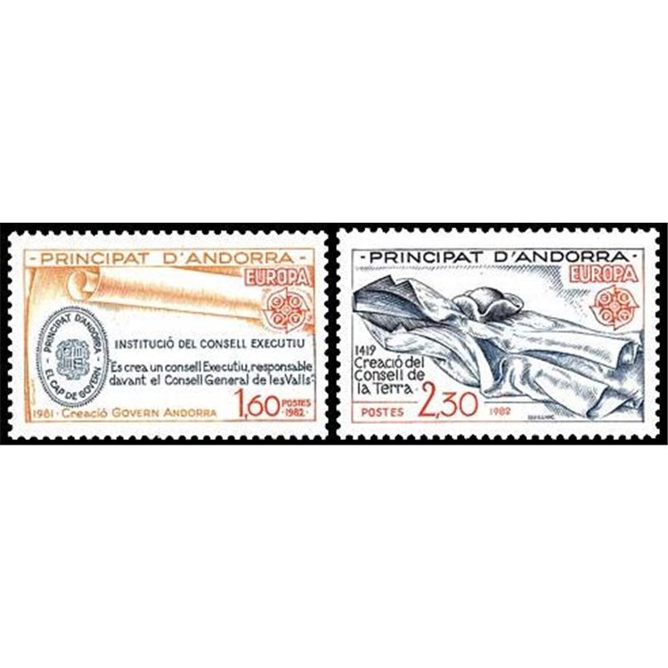 FRENCH ANDORRA 1982 Europe 2v MNH**