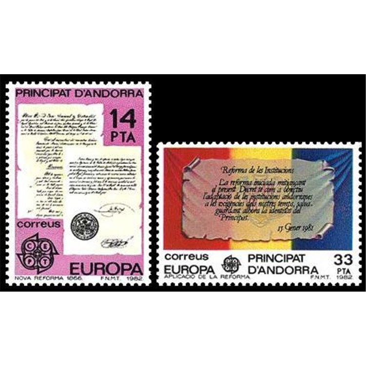 ANDORRA SPANISH 1982 Europe 2v MNH**