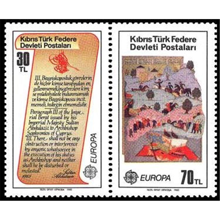 TURKISH CYPRUS 1982 Europe 2v MNH**