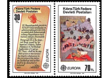 CIPRO TURCA 1982 Europa 2v MNH**