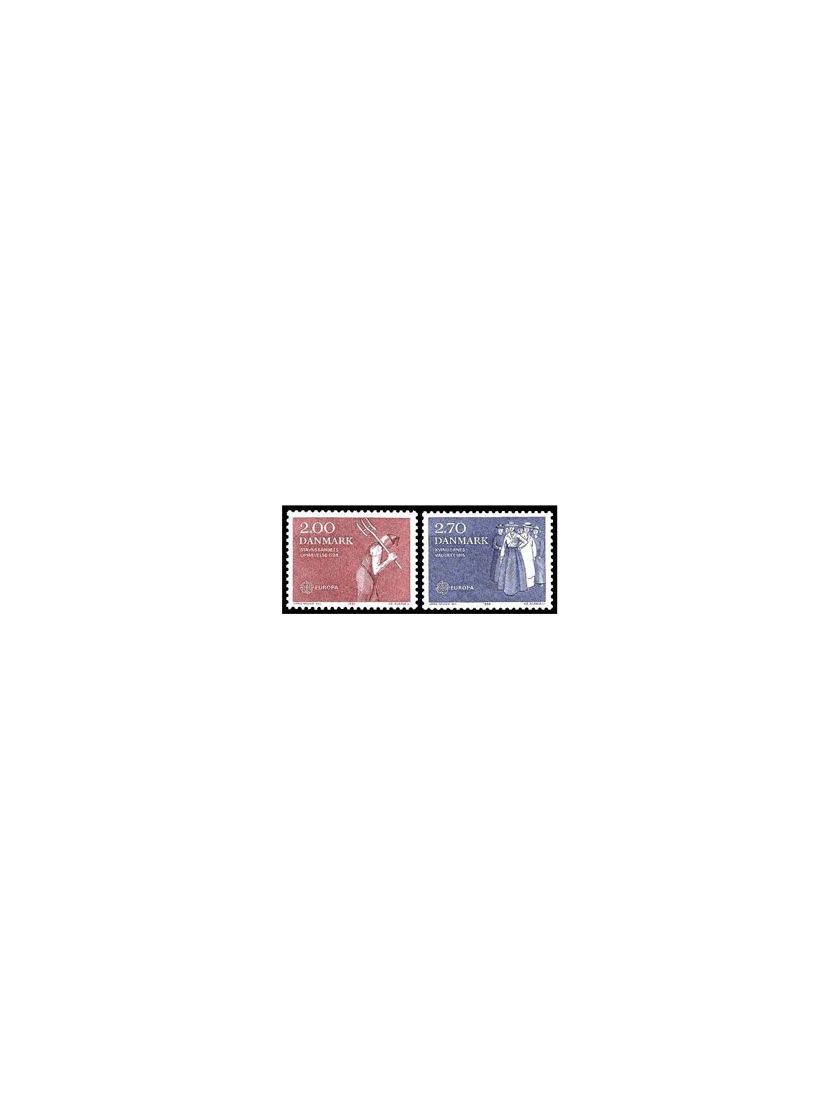 DANIMARCA 1982 Europa 2v MNH**
