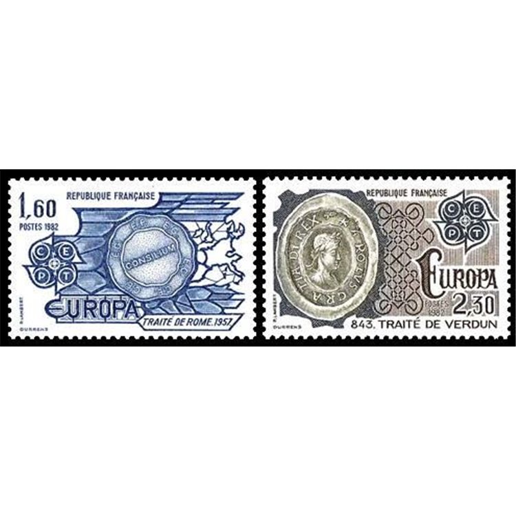 FRANCIA 1982 Europa 2v MNH**