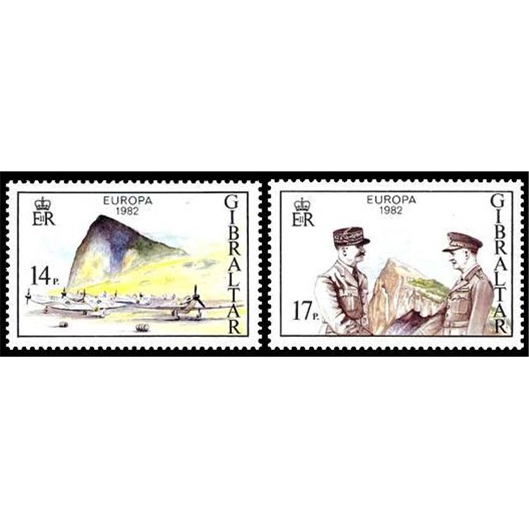 GIBRALTAR 1982 Europe 2v MNH**