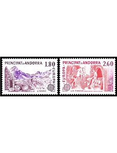 FRENCH ANDORRA 1983 Europe 2v MNH**